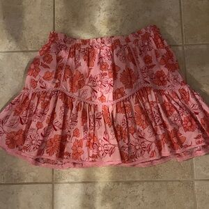 Jessica Simpson Pink Floral A-Line Skirt
